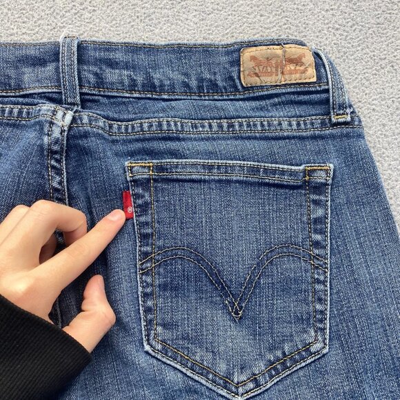 Levis 529 Blue Jeans Size 16 MMid Rise Curvy Bootcut Stretch Denim,Casual - Picture 8 of 13